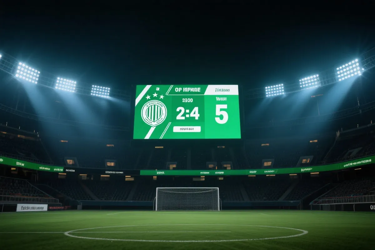 球場賽果大屏示意圖