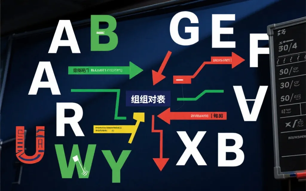 世界杯小组赛对阵看点海报风格，分组字母与战术线条交织